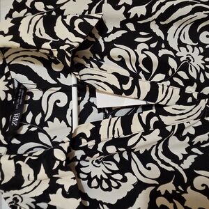 Zara Black and White Floral Dress